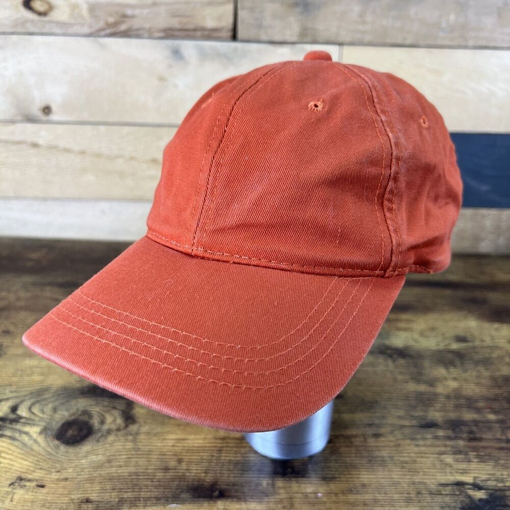 Vintage Rust Orange Adjustable Baseball Cap